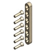 Holzverbindung für Betten Set D, für starke Belastung Konusverb. 6er-Set D / 204 x 24 x 16 mm