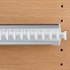 Krawattenhalter fest montiert - B 432 mm Halter Farbe Weiß, fest montiert