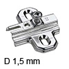Kreuzmontageplatte D1,5mm System 2006 Hettich SlideOn Mont.platt. kreuz D1,5mm Hettich