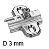 Kreuzmontageplatte D3mm System 2006 Hettich SlideOn Mont.platt. kreuz D3mm Hettich