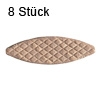 Flachdübel Lamello H9 für Nuttiefe 6 mm, 8 x Orig. Holzlamelle 38x12x3 mm, 8 Stück