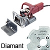 Handnutfräse Zeta P2 mit Diamant-Profilnutfräser Lamello Zeta P2, Diamant-Nutfräser - 7 mm
