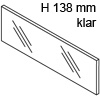 Einschubelement Glas klar LBX, hoch / Höhe 138 mm