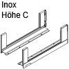 Legrabox free Zarge Höhe C (177 mm) NL 350-650 mm, inox