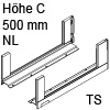 780C5002S Legrabox free Zarge C (177 mm), terraschwarz LBX Zarge free C - 500 mm, TS-M