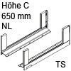 780C6502S Legrabox free Zarge C (177 mm), terraschwarz LBX Zarge free C - 650 mm, TS-M