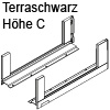Legrabox free Zarge Höhe C (177 mm) NL 350-650 mm, terraschwarz