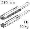 750.2701M Legrabox Korpusschiene für Tip-On Blumotion LBX Schienen TipOn Blum., 40 kg / NL 270 mm