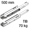 753.5001M Legrabox Korpusschiene für Tip-On Blumotion LBX Schienen TipOn Blum., 70 kg / NL 500 mm