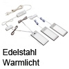 3er Set K-PAD LED Panel Edelstahl Warmlicht K-Pad ww / inox - 3x5W /24V