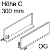 770C3002S Legrabox Zarge C (177 mm), oriongrau LBX Zarge pure C - 300 mm, OG-M