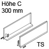 770C3002S Legrabox Zarge C (177 mm), terraschwarz LBX Zarge pure C - 300 mm, TS-M