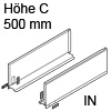 770C5002I Legrabox Zarge C (177 mm), inox LBX Zarge pure C - 500 mm, IN
