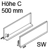 770C5002S Legrabox Zarge C (177 mm), seidenweiß LBX Zarge pure C - 500 mm, SW-M