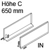 770C6502I Legrabox Zarge C (177 mm), inox LBX Zarge pure C - 650 mm, IN