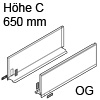 770C6502S Legrabox Zarge C (177 mm), oriongrau LBX Zarge pure C - 650 mm, OG-M