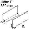 770F5502I Legrabox Zarge F (241 mm), inox LBX Zarge pure F - 550 mm, IN