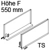 770F5502S Legrabox Zarge F (241 mm), terraschwarz LBX Zarge pure F - 550 mm, TS-M