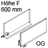 770F6002S Legrabox Zarge F (240 mm), oriongrau LBX Zarge pure F - 600 mm, OG-M
