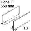 770F6502S Legrabox Zarge F (241 mm), terraschwarz LBX Zarge pure F - 650 mm, TS-M