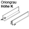 Legrabox Zarge K (128,3 mm) NL 350-550 mm, oriongrau