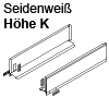 Legrabox Zarge K (128,3 mm) NL 350-550 mm, seidenweiß
