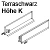 Legrabox Zarge K (128,3 mm) NL 350-550 mm, terraschwarz