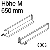 770M6502S Legrabox Zarge M (90,3 mm), oriongrau LBX Zarge pure M - 650 mm, OG-M