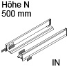 770N5002I Legrabox Zarge N (66,3 mm), inox LBX Zarge pure N - 500 mm, IN