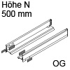 770N5002S Legrabox Zarge N (66,3 mm), oriongrau LBX Zarge pure N - 500 mm, OG-M
