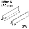 770K4502S Legrabox Zarge K (128,3 mm), seidenweiß LBX Zarge pure K - 450 mm, SW-M