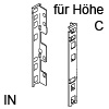 ZB7C000S Rückwandhalter-Set LBX, vernickelt RW-Halter Holz - Höhe C - vernickelt