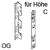 ZB7C000S Rückwandhalter-Set LBX, Oriongrau RW-Halter Holz - Höhe C - oriongrau