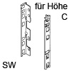 ZB7C000S Rückwandhalter-Set LBX, Seidenweiß RW-Halter Holz - Höhe C - weiß