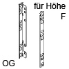 ZB7F000S Rückwandhalter-Set LBX, Oriongrau RW-Halter Holz - Höhe F - oriongrau