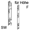 ZB7F000S Rückwandhalter-Set LBX, Seidenweiß RW-Halter Holz - Höhe F - weiß