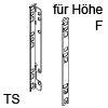ZB7F000S Rückwandhalter-Set LBX, Terraschwarz RW-Halter Holz - Höhe F - terraschwarz