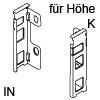 ZB7K000S Rückwandhalter-Set LBX, vernickelt RW-Halter Holz - Höhe K - vernickelt