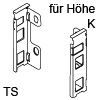 ZB7K000S Rückwandhalter-Set LBX, Terraschwarz RW-Halter Holz - Höhe K - terraschwarz