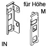 ZB7M000S Rückwandhalter-Set LBX, vernickelt RW-Halter Holz - Höhe M - vernickelt