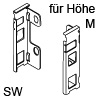 ZB7M000S Rückwandhalter-Set LBX, Seidenweiß RW-Halter Holz - Höhe M - weiß