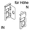 ZB7N000S Rückwandhalter-Set LBX, vernickelt RW-Halter Holz - Höhe N - vernickelt