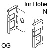 ZB7N000S Rückwandhalter-Set LBX, Oriongrau RW-Halter Holz - Höhe N - oriongrau