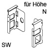 ZB7N000S Rückwandhalter-Set LBX, Seidenweiß RW-Halter Holz - Höhe N - weiß