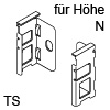 ZB7N000S Rückwandhalter-Set LBX, Terraschwarz RW-Halter Holz - Höhe N - terraschwarz