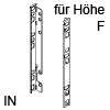 ZB7F000S Rückwandhalter-Set LBX, vernickelt RW-Halter Holz - Höhe F - vernickelt