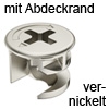 MINIFIX 12 Gehäuse ab 12 mm Dicke vernickelt mit Abdeckrand Geh. Minifix 12R nickel