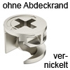 MINIFIX 12 Gehäuse ab 12 mm Dicke vernickelt ohne Abdeckrand Geh. Minifix 12 nickel