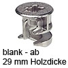 MINIFIX 15 Verbindergehäuse ab 29 mm Dicke Zinkdruckg. blank Gehäuse Minifix 15 / 29 mm Zi. blank