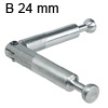 Minifix Gehrungsverbinder + Gelenk, B 24 mm Doppelbolzen Minifix verz. B 24